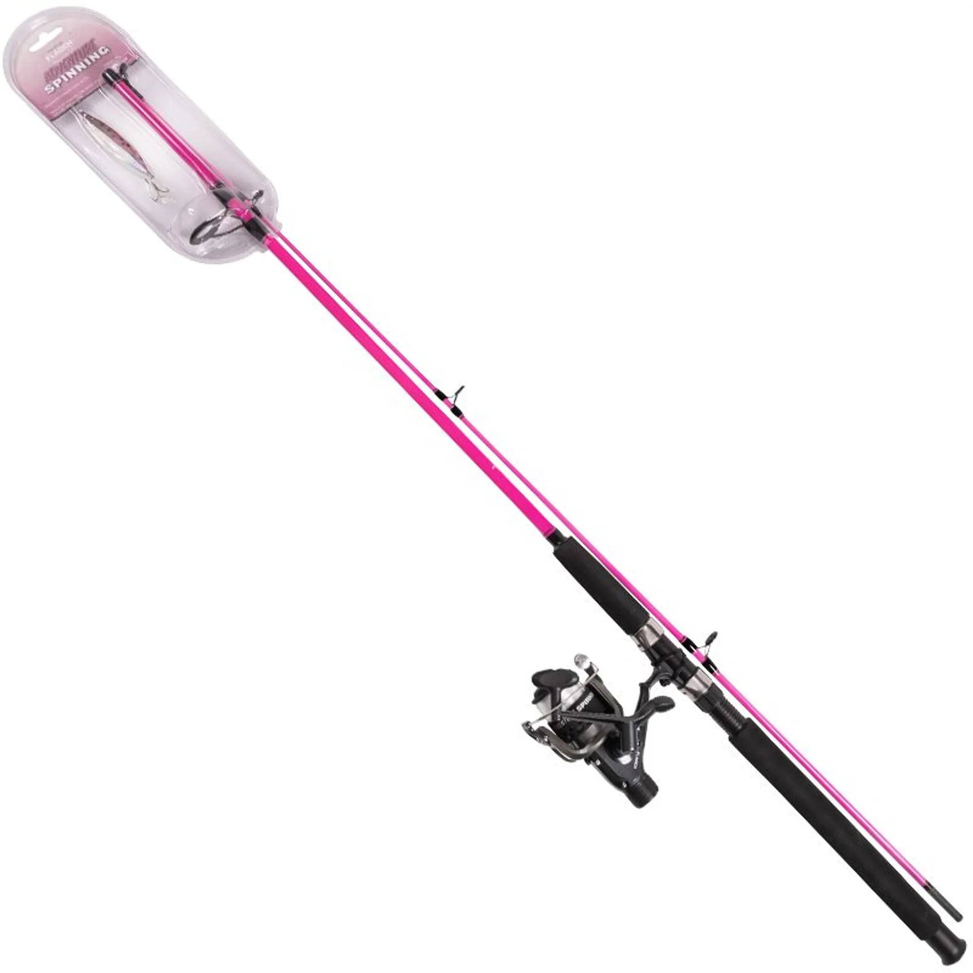 Adventure spinning 210cm 2pcs reardrag reel pink Nidingen