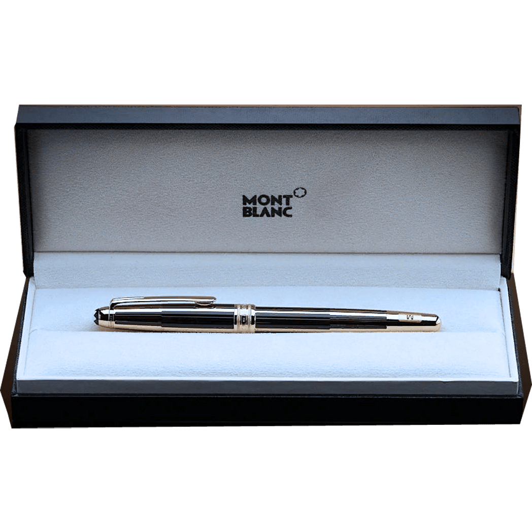 (OUTLET) Montblanc Meisterstuck 144 Fountain Pen - Solitaire Gold & Black - Medium Nib - Medium (Medium)