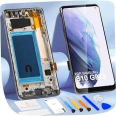 Incell für Samsung Galaxy S10 LCD Display, Display für Samsung S10 G973 SM-G973F 6.1" LCD Touchscreen Digitazer Assembly Ersatz mit Reparatur Kit (Schwarz mit Rahmen, Ohne Fingerabdruckerkennung)