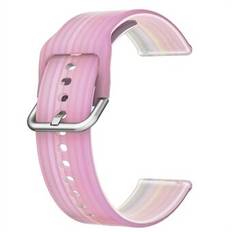 För Samsung Galaxy Watch 5 Pro 45mm / Watch4 Classic 42mm / 46mm Rainbow Color Watch Band 20mm Silikon Silikon Armband Ersättningsrem