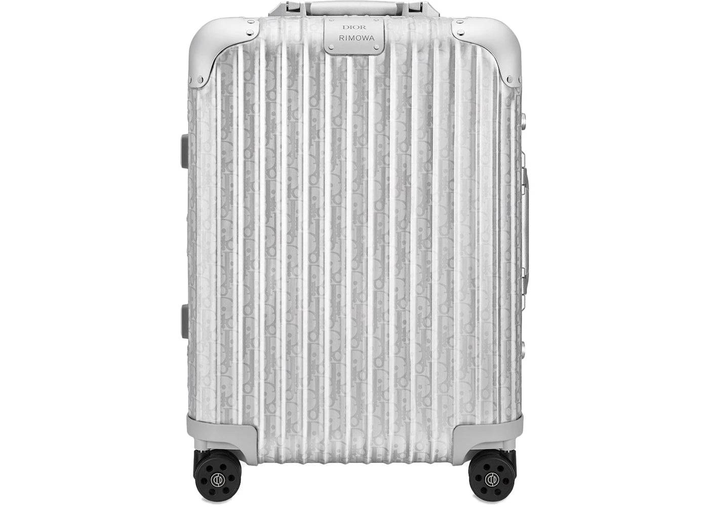 Dior x RIMOWA 4-Wheel Cabin Suitcase Aluminium Dior Oblique Silver - One Size