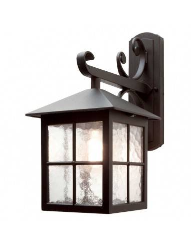 WINCHESTER Udendørs væglampe i aluminium og glas H40 cm 1 x E27 - Sort/Frostet
