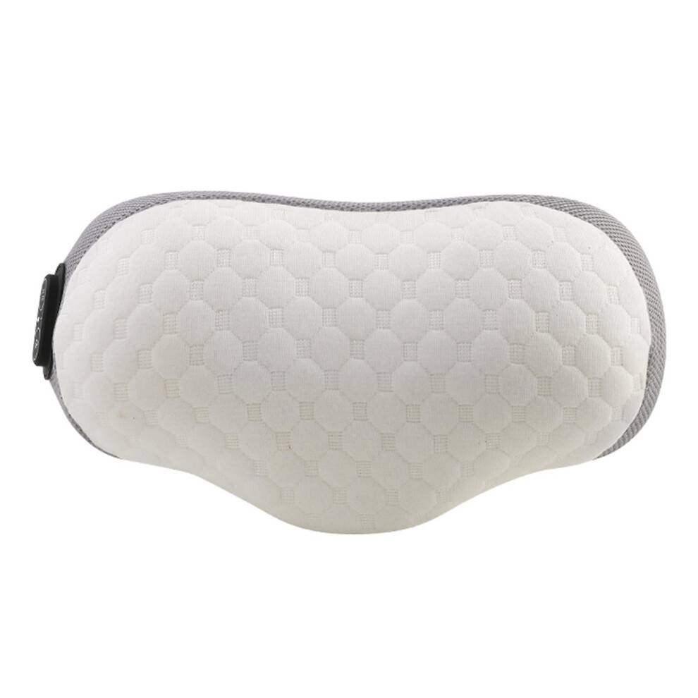 (White) Electric Neck Hot Compress Massage Pillow Household Multifunction Back Massager Gift for Grandperents