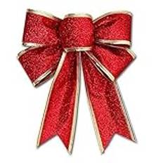 Huieago Jul Rosetter Stor Söt Julgran Stor Glittrande Röd Bågar Julgran Dekoration Hantverk Tillbehör Julgran Dekoration Rosett Ornament Red-1 pc