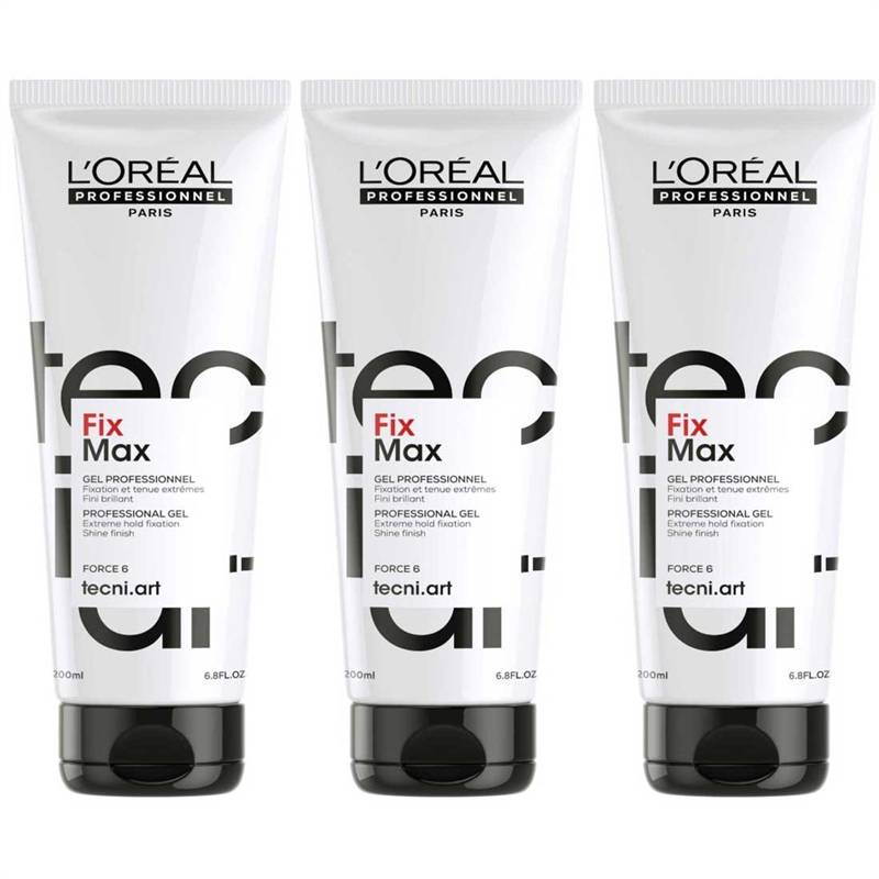 Loreal Tecni Art Fix Max Gel 200ml x 3