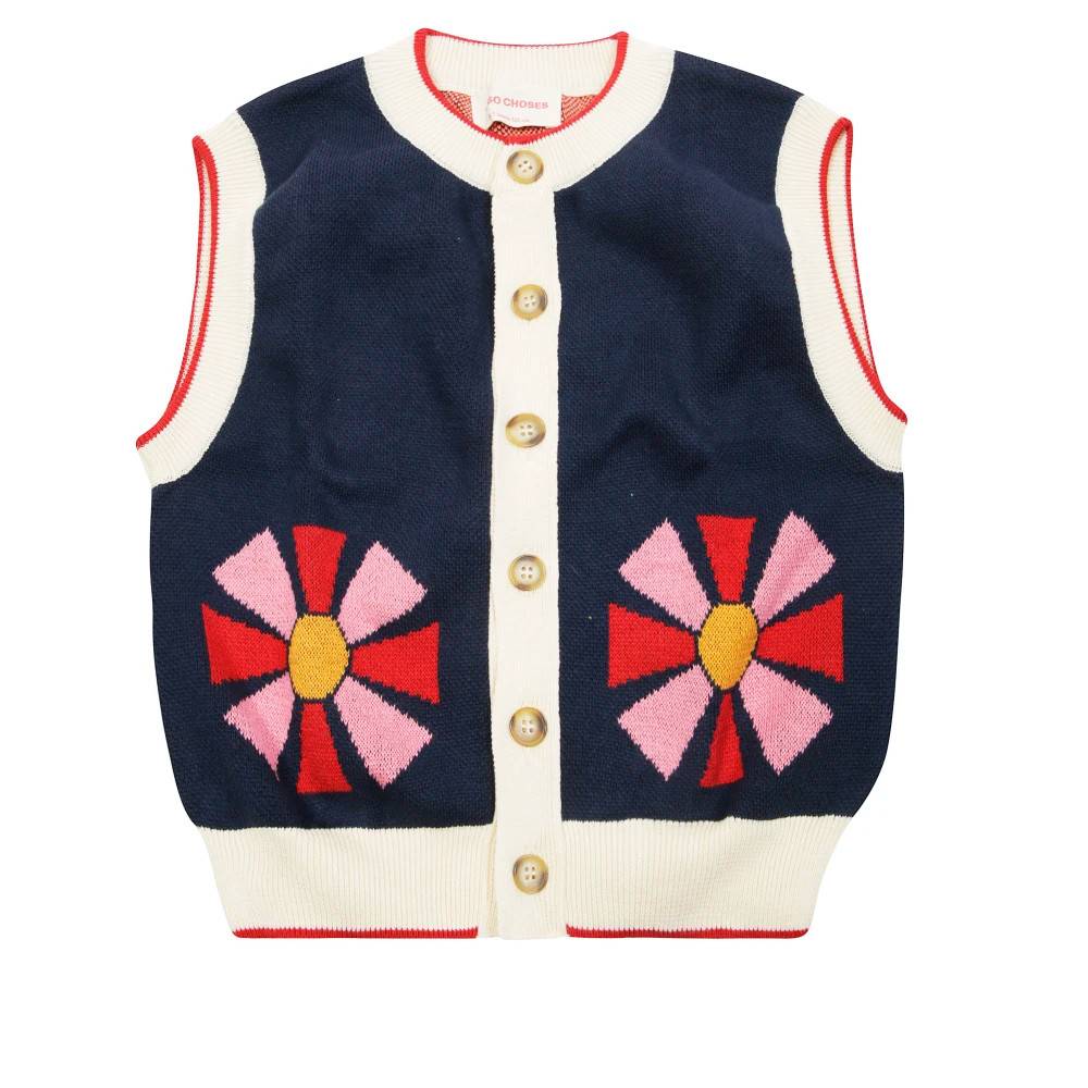 Bobo Choses Kaleidoscope Vest - Kids - unisex - Blå - 140 CM - Bomuld