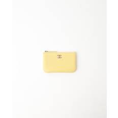 CHANEL Camellia Grained Pouch - Yellow