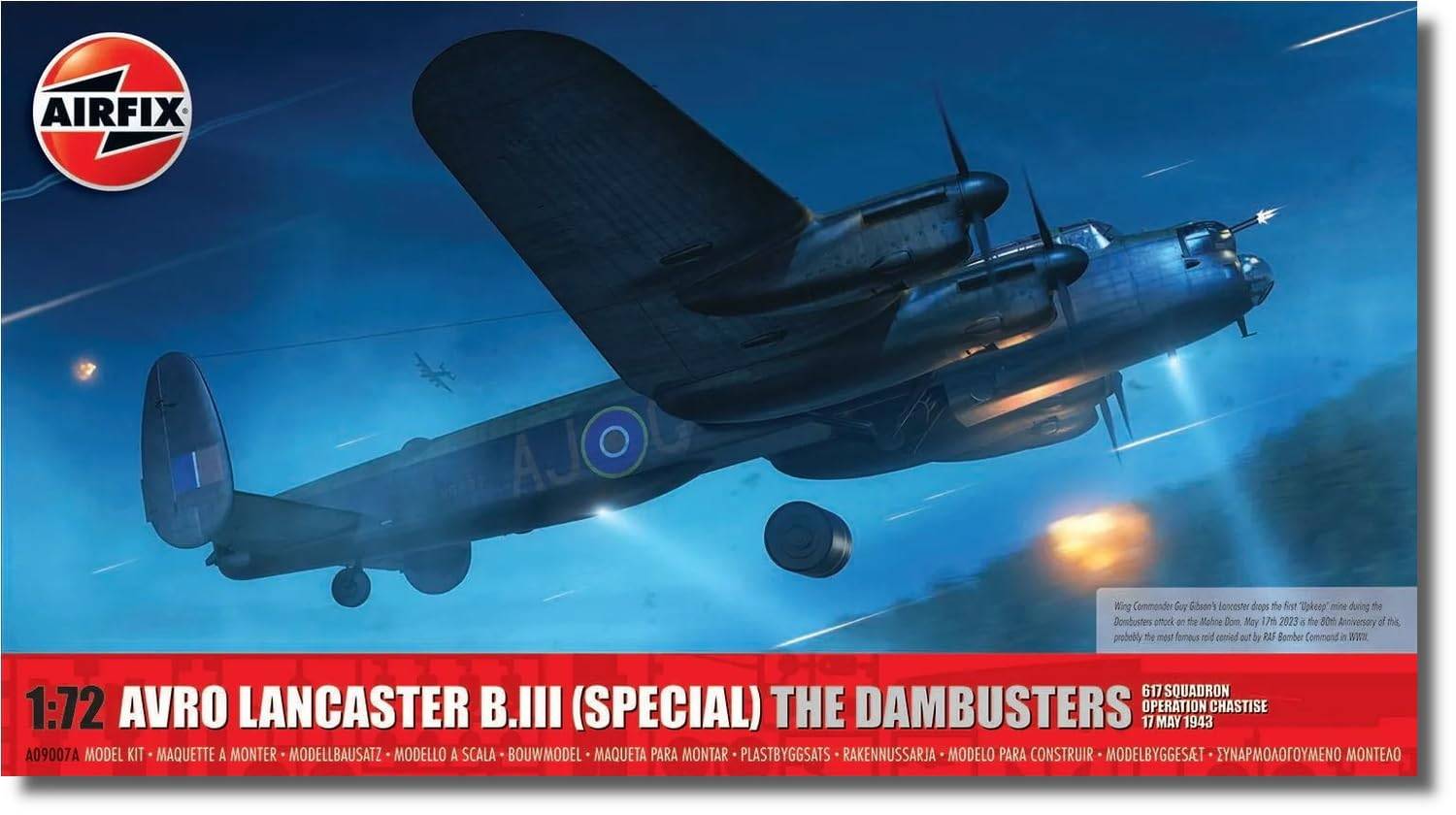 Airfix scale Avro Lancaster Special Dambuster plastic model kit 1/72 B.3 X-9007A