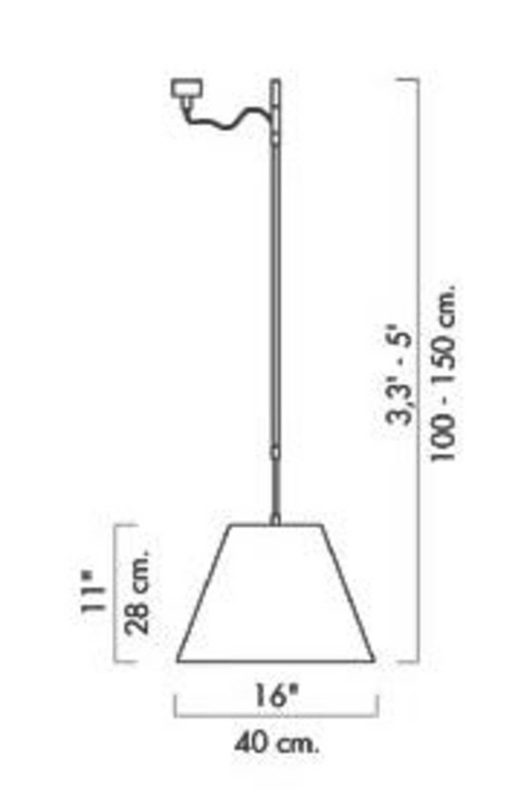 Pendel lampe Luceplan, Rød, Spisestue, Aluminium