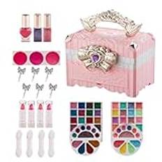 Pretend Play Makeup, Little Girl Makeup Set, Princess Cosplay Makeup, Makeup Dresser Toy, Safe Kids Makeup Set, Encourages Imagination And Creativity, Ideal For Kids Cosplay And Dress Up