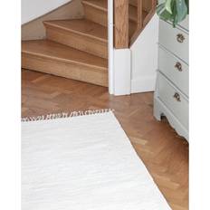 Smickra vit - trasmatta 140 x 200 cm - Vit (140 x 200 cm)