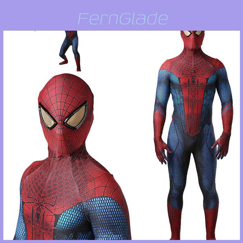 The Amazing Spider-man Dräkt Blå&röd Spandex Bodysuit För Barn Och Vuxna cm