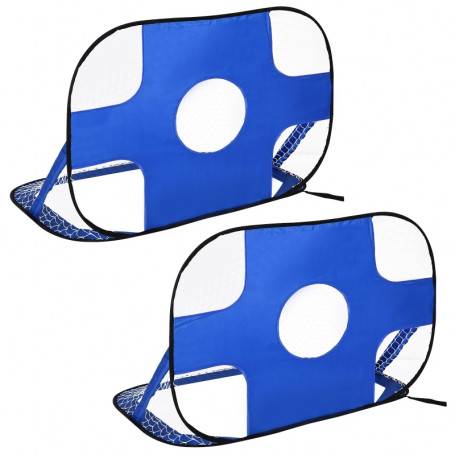 Fotbollsmål set x2 med Träningsmatta 123 x 80 x 80 cm