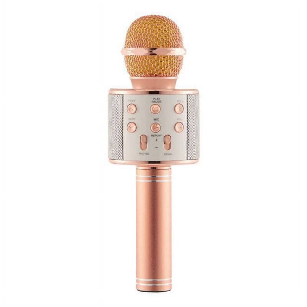WS-858 Bluetooth trådløs mikrofon håndholdt karaoke mikrofon USB KTV-afspiller Bluetooth-højttaler optag musikmikrofoner