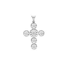 Sølv kors med margueritter 24 x 19 mm fra Lund Copenhagen