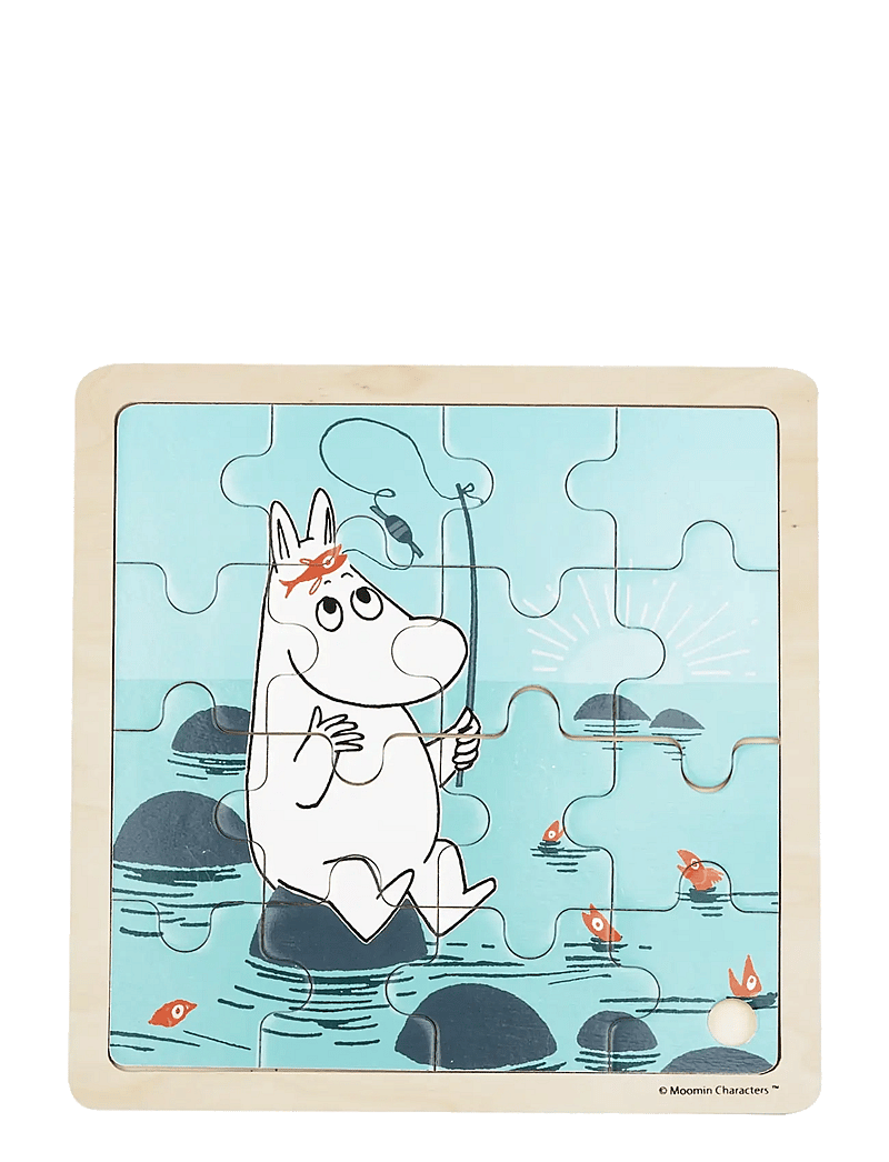 Moomin - Wooden Square Puzzle - Fishing - Träpussel