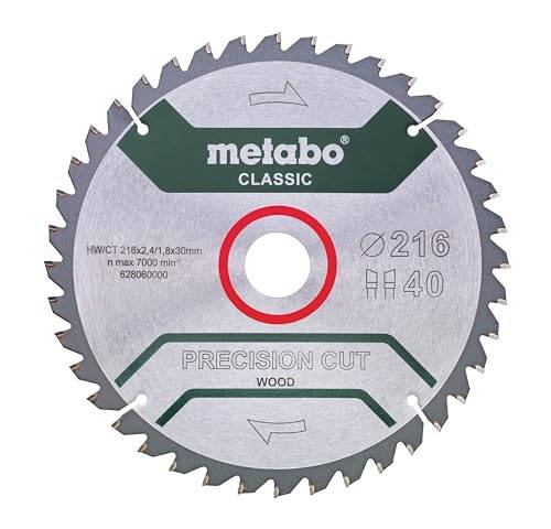 Metabo 628060000 Cirkelsågblad, Ø 216, Silver
