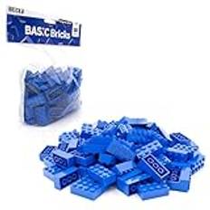 Original Lego Basic Bricks | 100 stycken 2 x 4 sten (3001) (blå)