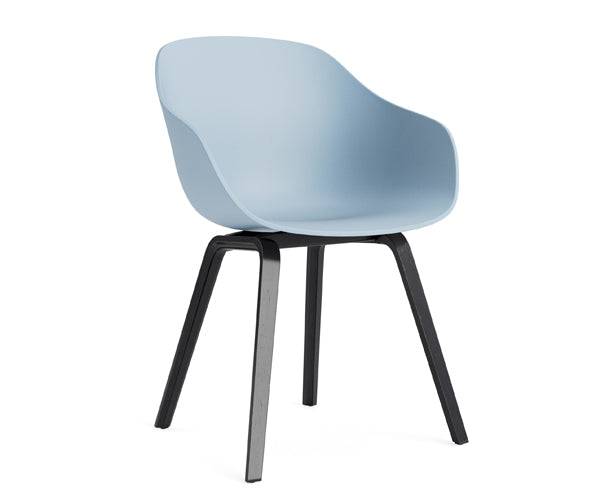 HAY About A Chair - AAC 222 - Slate Blue - Black Oak