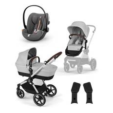cybex GOLD EOS Lux Lava Grey barnevogn inklusiv Cloud G autostol i-Size Plus Lava Grey Plus og Adapter