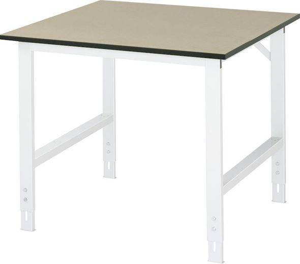 Arbetsbord Rickard, stativ 60 x 30 mm, MDF-skiva, BxD 1000 x 1000 mm,