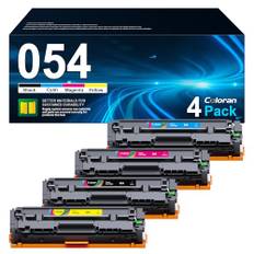 Coloran 054 054H Tonerkartusche Kompatibel für Canon 054H Toner für Canon i-Sensys LBP623cdw Toner MF641Cw MF643Cdw MF645Cx MF642Cdw MF644Cdw LBP620C LBP621Cw (4er-Pack)