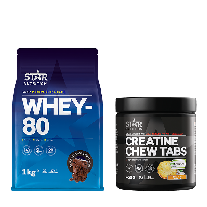 Whey-80 1 kg + Creatine Chew Tabs