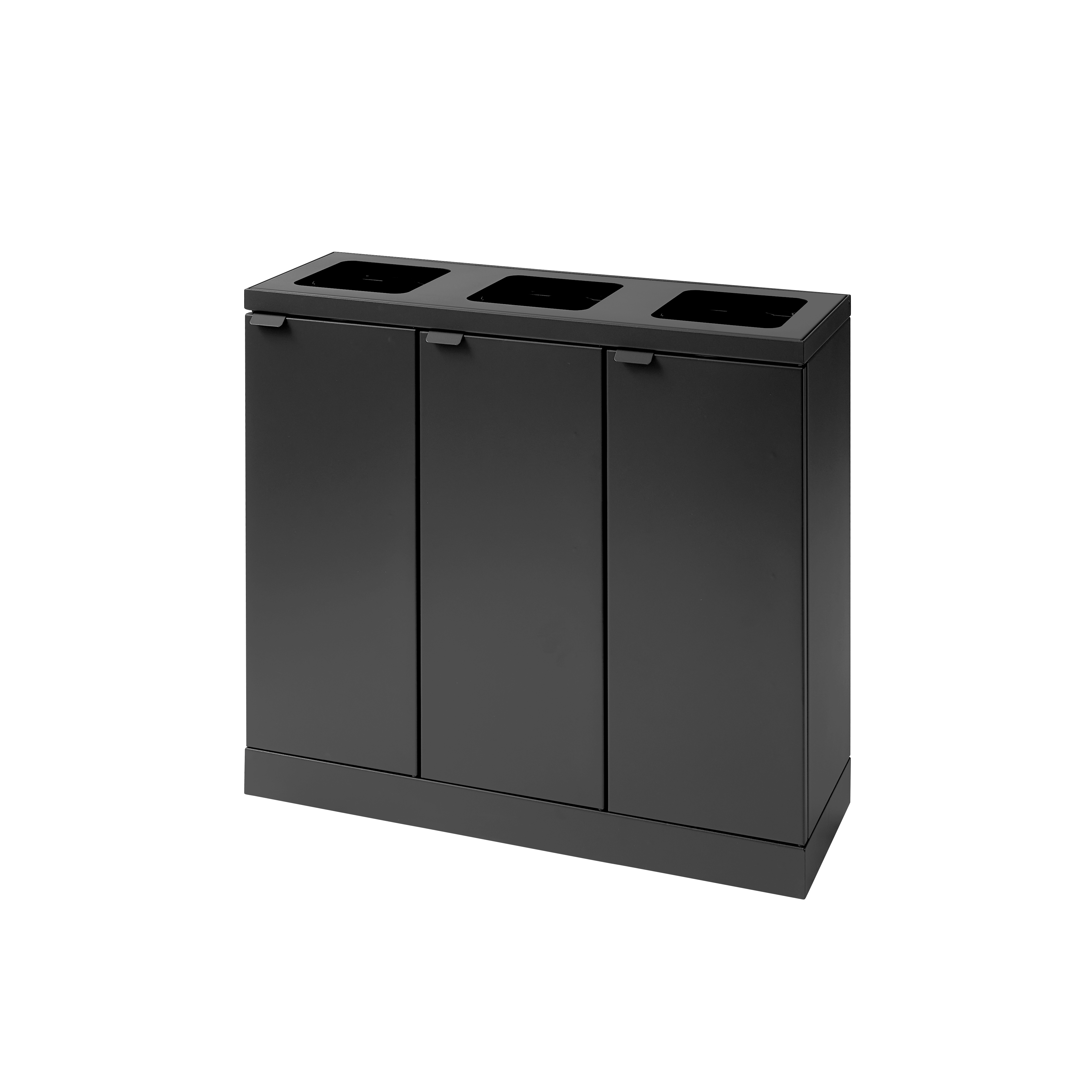 Bica Modell 870 Avfallssortering 3x45 L &Ouml;ppna inkast Antracit