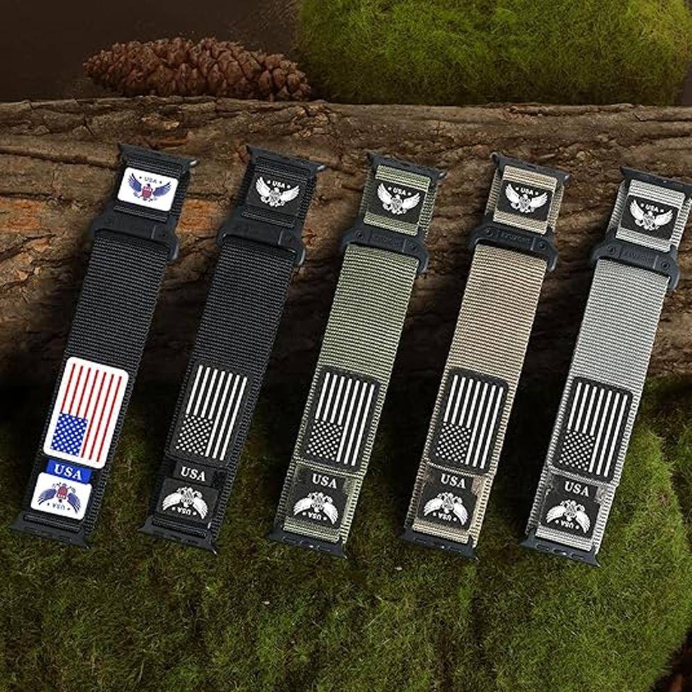 Rem för Apple Watch Ultra2 3 Band 49mm 46mm 45mm 44mm 42 41 40 Robust Nylon Sportarmband Correa iWatch Series 11 10 9 7 8 SE