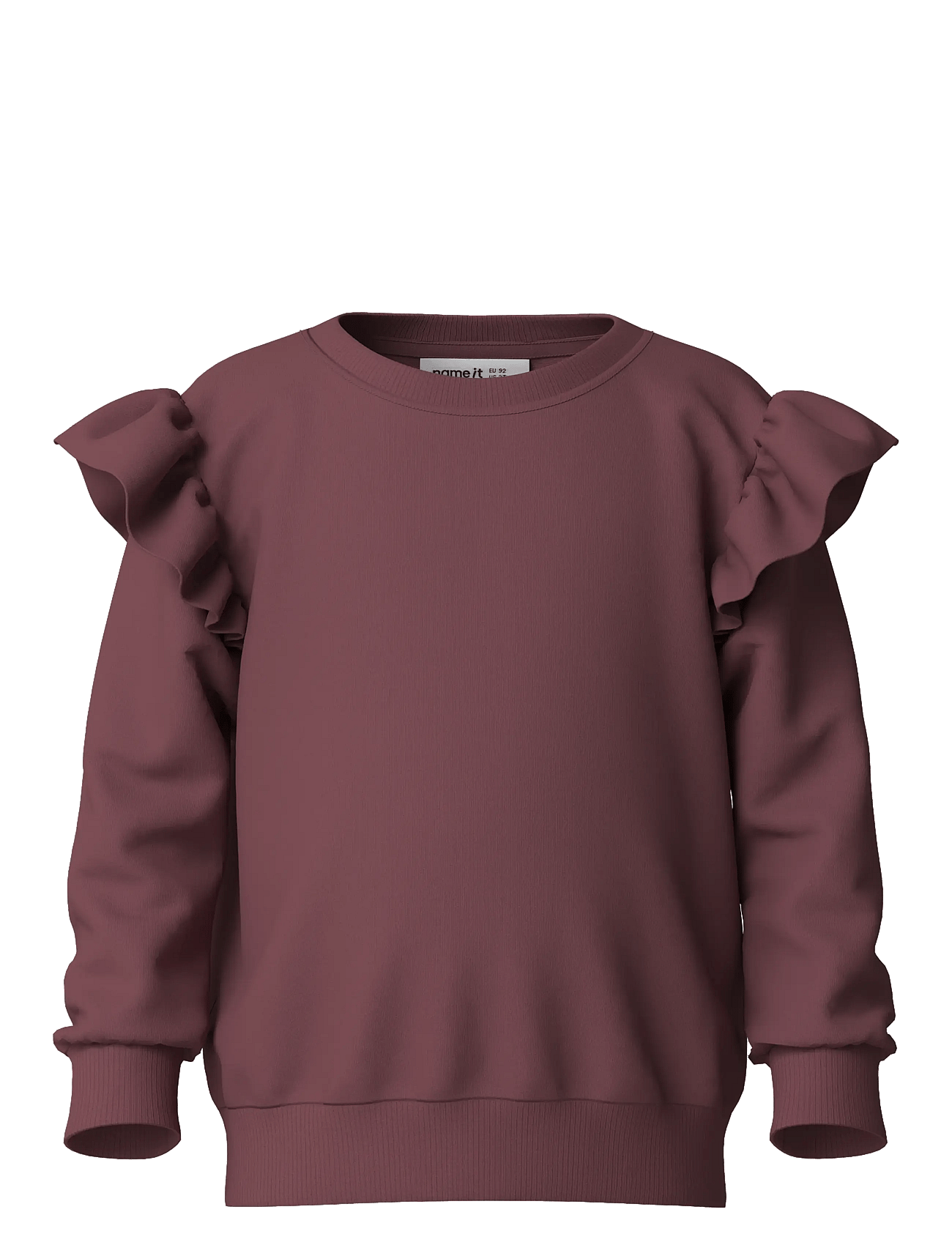 name it Nmfkluisi Ls Sweat Unb - Burgundy - 86