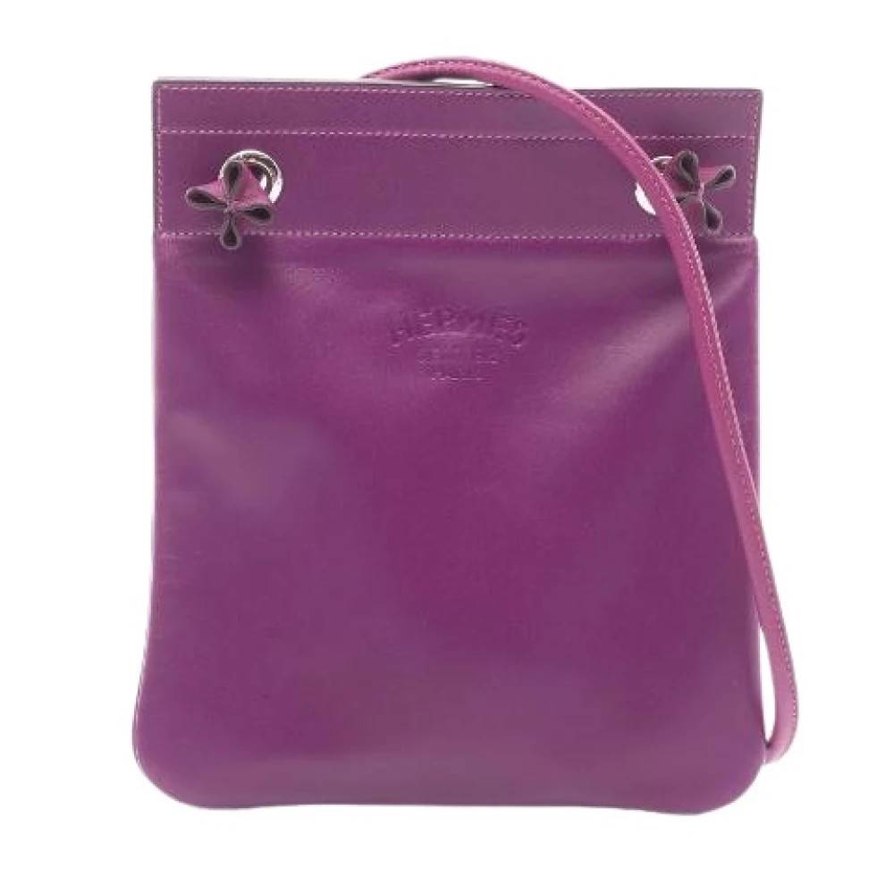 Hermès Vintage Pre-owned Sac Aline Mini skuldertaske - Vintage - Dame - Lilla - ONE SIZE - Uld