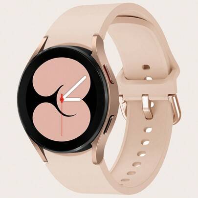 1 st, rosa färgad silikon smart klockband för kvinnor med runt spänne, kompatibel med 40/42/43/44/45/46/47 mm Galaxy Watch 7/6/5/4 (Multi-size)