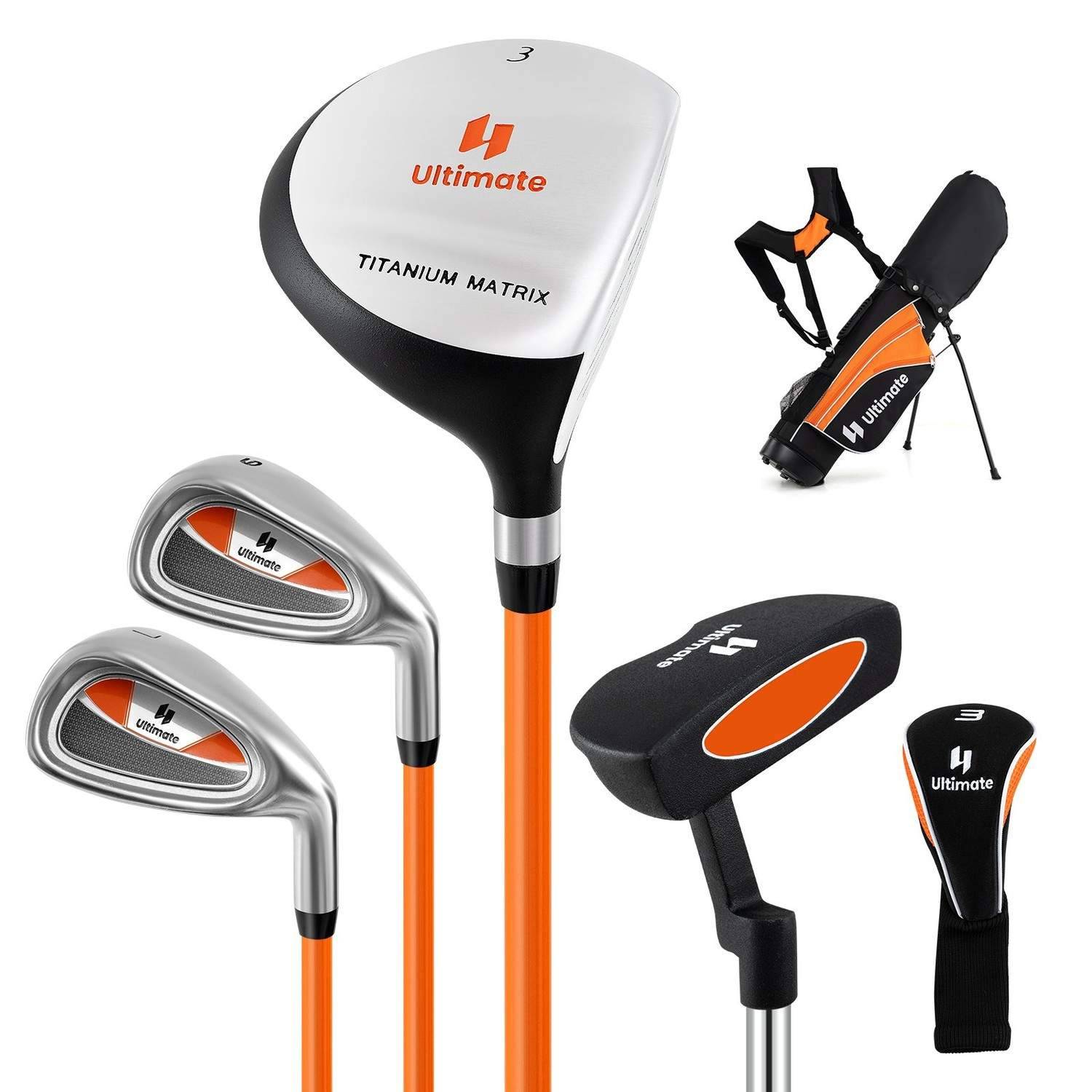 Golfset för barn 8-10 år – komplett med väska och klubbor