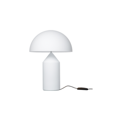 Oluce Atollo medium 237 bordslampa glas opal, medium - Vit