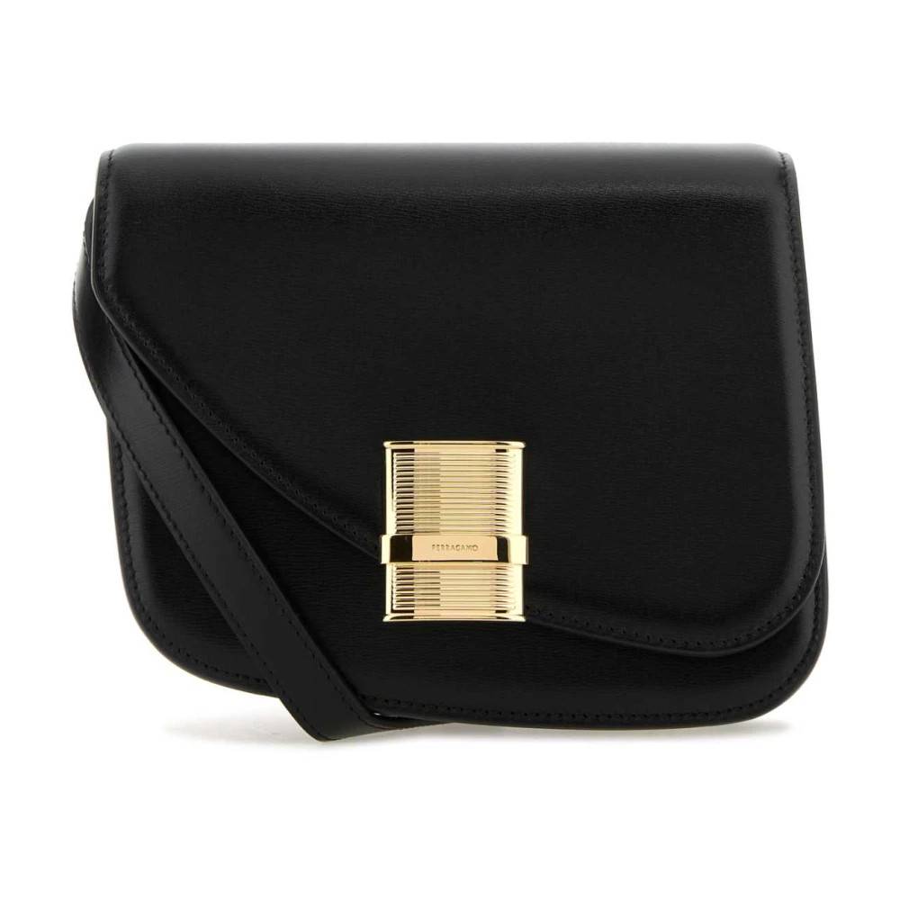 Ferragamo Sort læder crossbody taske - Tasker - Dame - Sort - ONE SIZE - Læder