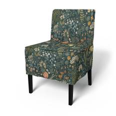 IKEA - Överdrag till Nils stol, Blomsterhav Dark, BEMZ x BORÅSTAPETER COLLECTION - Bemz
