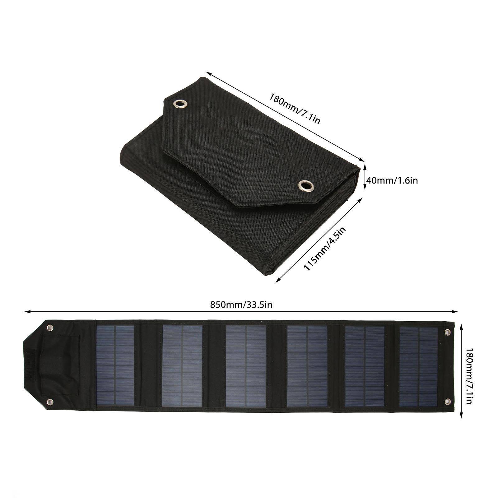 28W Bärbar Solpanel Laddare med USB-port Vattentät 5V 4A Vikbar Solladdare för Smart kamouflage