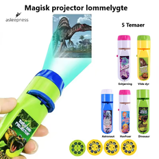 Magisk Diasshow Projector og Lommelygte (5 temaer) - Astronaut