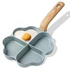 RIOVARM 4-håls hjärtform äggpanna non-stick beläggning granit små pannor induktion stekpanna kreativ söt omelettpanna utan PFOA hälsosam pannkakspanna till frukost