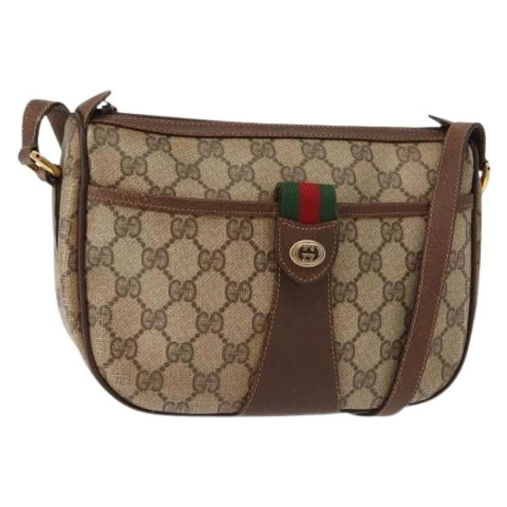 Gucci Vintage Pre-owned Vintage Cross Body Bag - Vintage - Dame - Beige - ONE SIZE - Læder