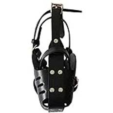 Husdjursmuglar, lädergjorda, medelstora hundar, anti Bite Mask Dog Training, Defense Muzzles, Service Training Dog Collar