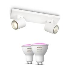 Philips Runner spotlampe, 2 spots, Hue White Color Ambiance pærer