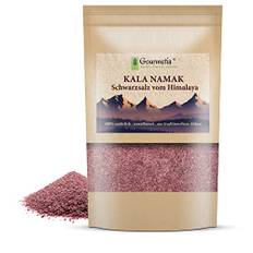 Gourmetia Kala Namak Salz fein 200g, naturbelassenes Schwarzsalz/Schwefelsalz aus Punjab Pakistan - auch als grob