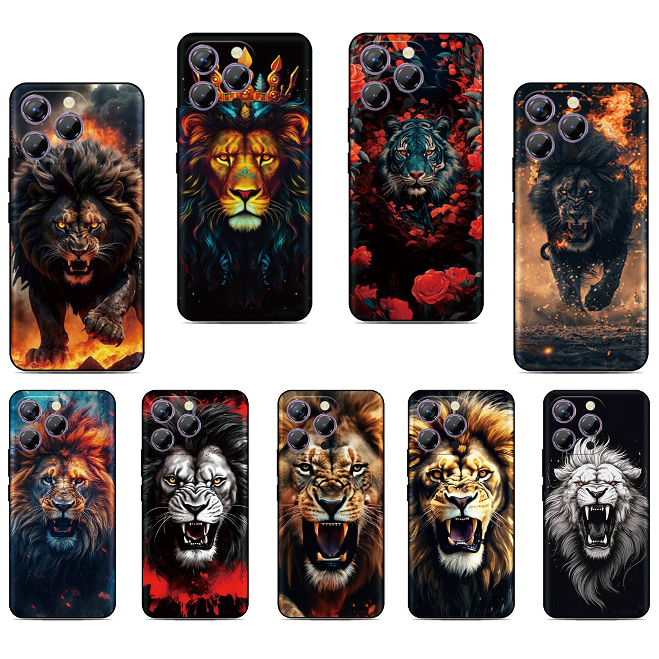 Lejonbröl Fodral för Motorola Moto G67 G57 G56 G86 Power 5G G04 G05 G06 4G G96 G100 Pro G54 G85 G84 E15 G15 G24 Telefonfodral