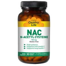 Country Life, NAC (N-Acetyl Cysteine), 750 MG, 30 Caps