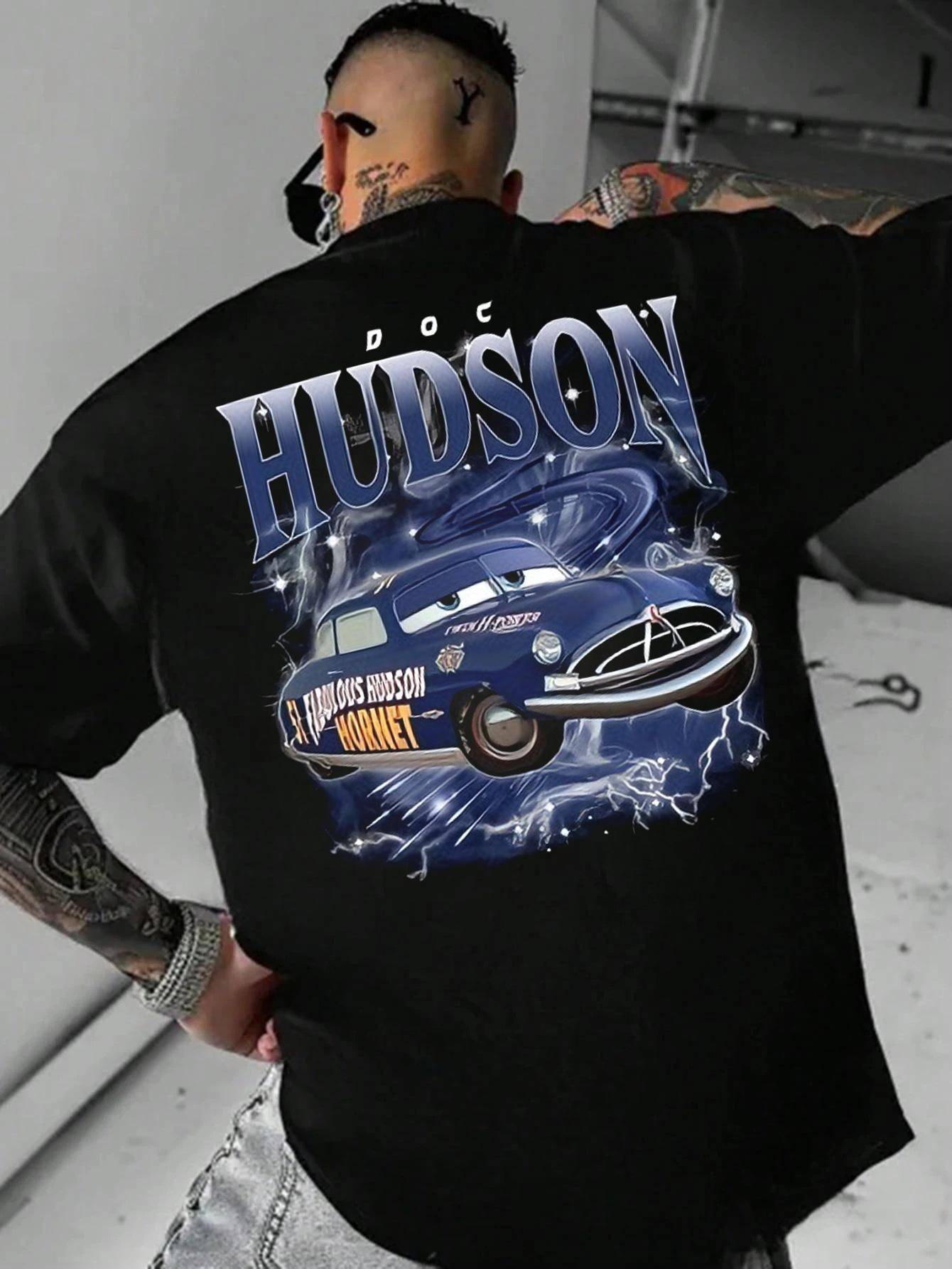 Blixten McQueen Bilar Tecknad Tryck Kortärmad T-shirt För Män Kvinnor Bomulls T-shirts Kortärmade T-shirts Sommar Y2k Kläder T-shirt cm