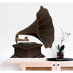 Gammal grammofon vägg klistermärke