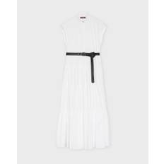 MaxMara Dress Flounced Cotton Shirt IT 46 (EUR 40) - White - IT 46 (EUR 40)