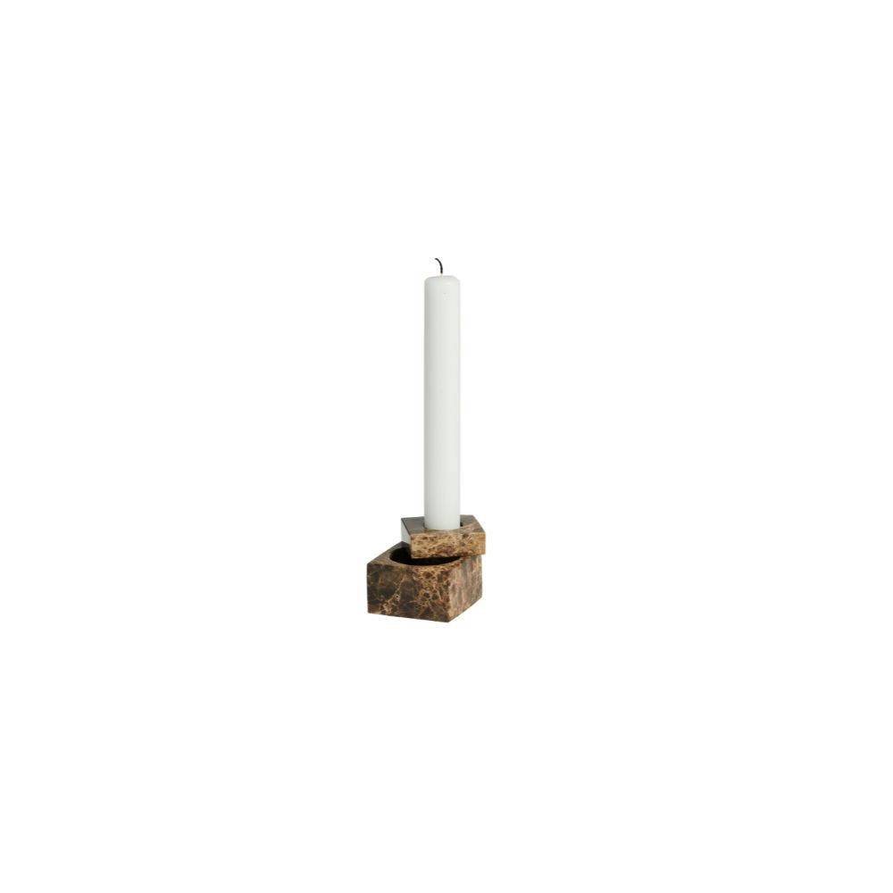 WOUD Jeu de Dés 1 Candle Holder Brown