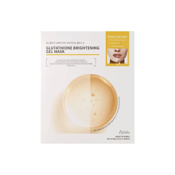 esfolio - Glutathione Brightening Gel Mask - 34g x 1ea - No Color